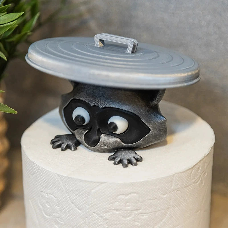 Raccoon Toilet Paper Holder - Cute Bathroom Creative Decor Accent