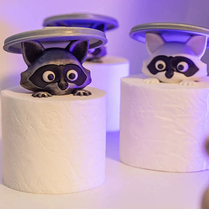 Raccoon Toilet Paper Holder - Cute Bathroom Creative Decor Accent