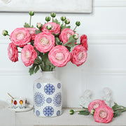 18.8 Inch Ranunculus Artificial Flowers Real Touch Stem Bulk Wholesale