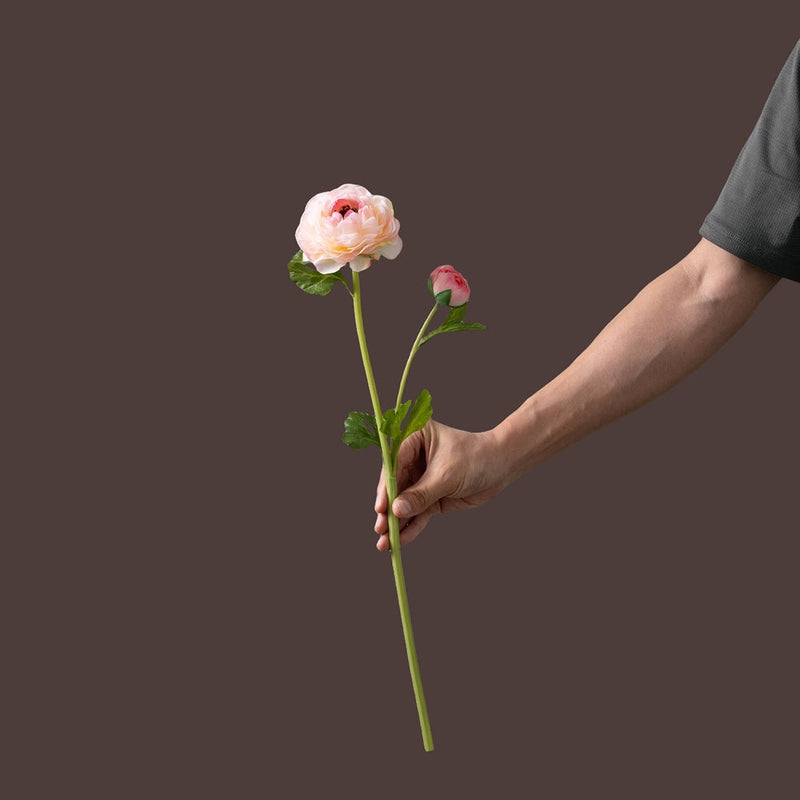 20 Inch Ranunculus Stems 10 Pcs Artificial Silk Flowers for Wedding Home Decoration
