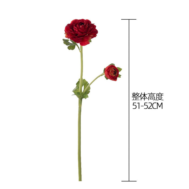 20 Inch Ranunculus Stems 10 Pcs Artificial Silk Flowers for Wedding Home Decoration
