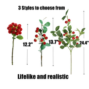 10 Pcs Artificial Raspberry Berry Stems Branches Picks Bulk Wholesale