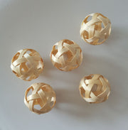 5 Pcs Rattan Wicker Balls Vase Fillers for Centerpiece Wedding Party Decor