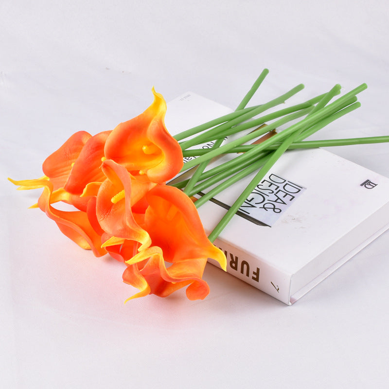 10 Pcs Artificial Calla Lily Stems Bouquet, Real Touch Faux Flowers, Bulk Wholesale