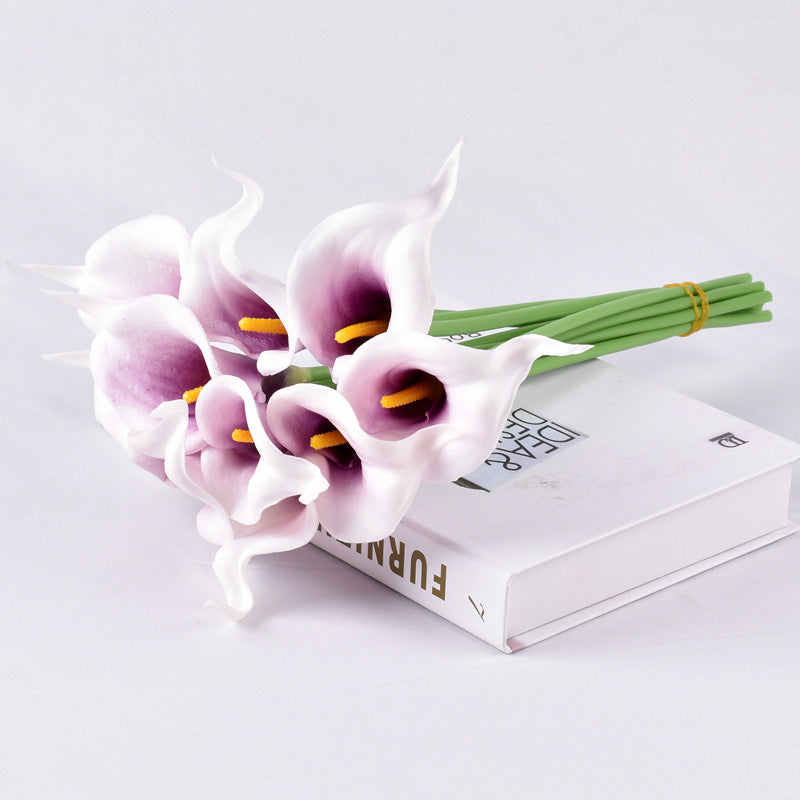 10 Pcs Artificial Calla Lily Stems Bouquet, Real Touch Faux Flowers, Bulk Wholesale