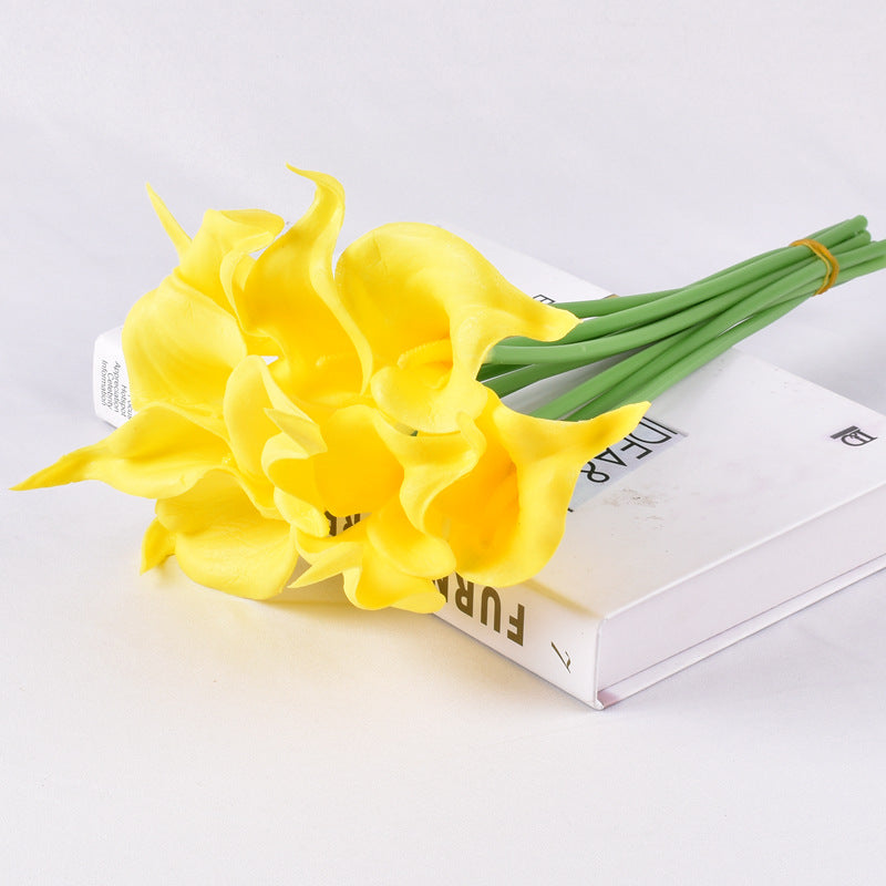10 Pcs Artificial Calla Lily Stems Bouquet, Real Touch Faux Flowers, Bulk Wholesale