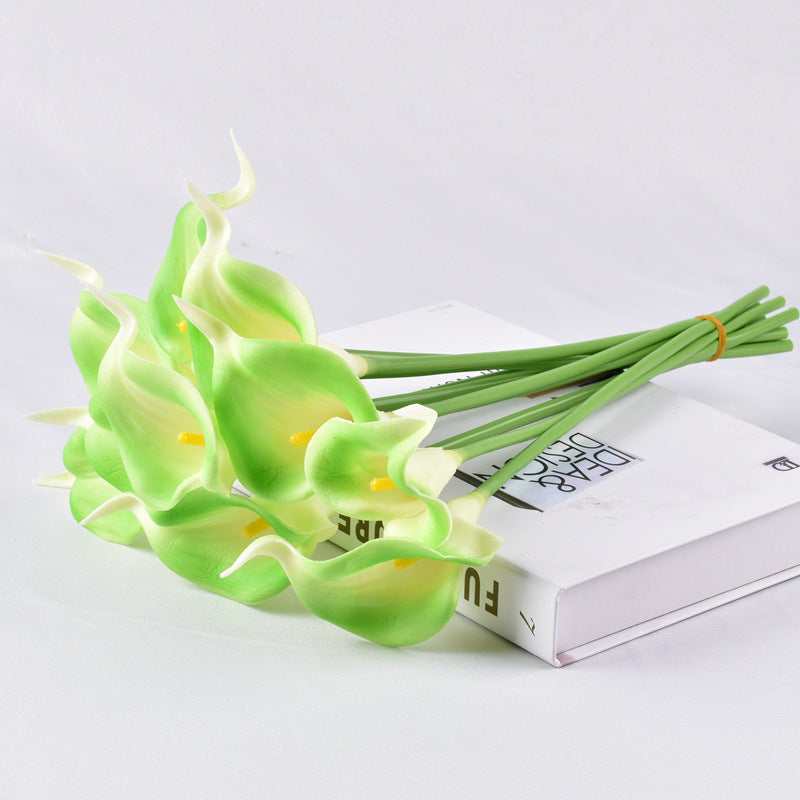 10 Pcs Artificial Calla Lily Stems Bouquet, Real Touch Faux Flowers, Bulk Wholesale