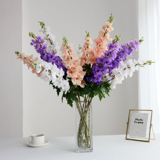Long Larkspur Stems 12 Inch Real Touch Artificial Flowers Bulk Bouquet 10 Pcs