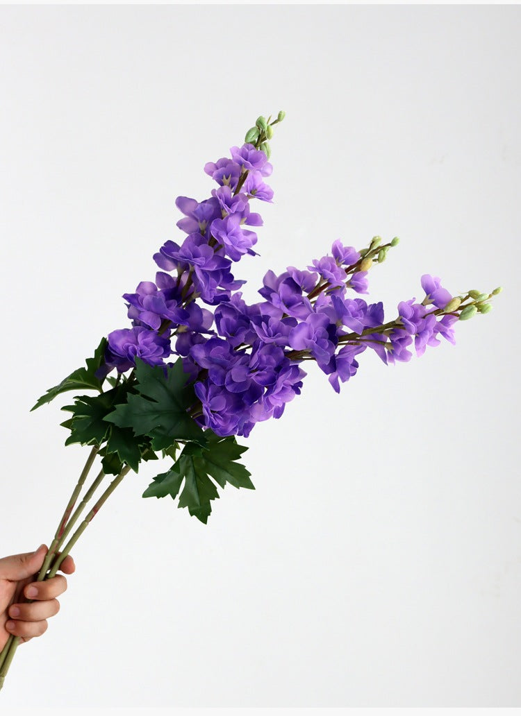 Long Larkspur Stems 12 Inch Real Touch Artificial Flowers Bulk Bouquet 10 Pcs