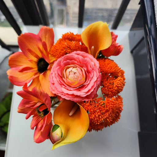 10 Pcs Artificial Ranunculus, Cosmo & Calla Lily Flowers, Real Touch, Bulk Centerpiece Arrangement