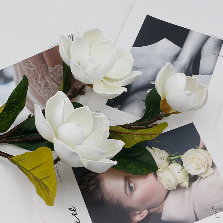 36 Inch Artificial Magnolia Stems 10 Pcs Foam Flowers Bulk Pack