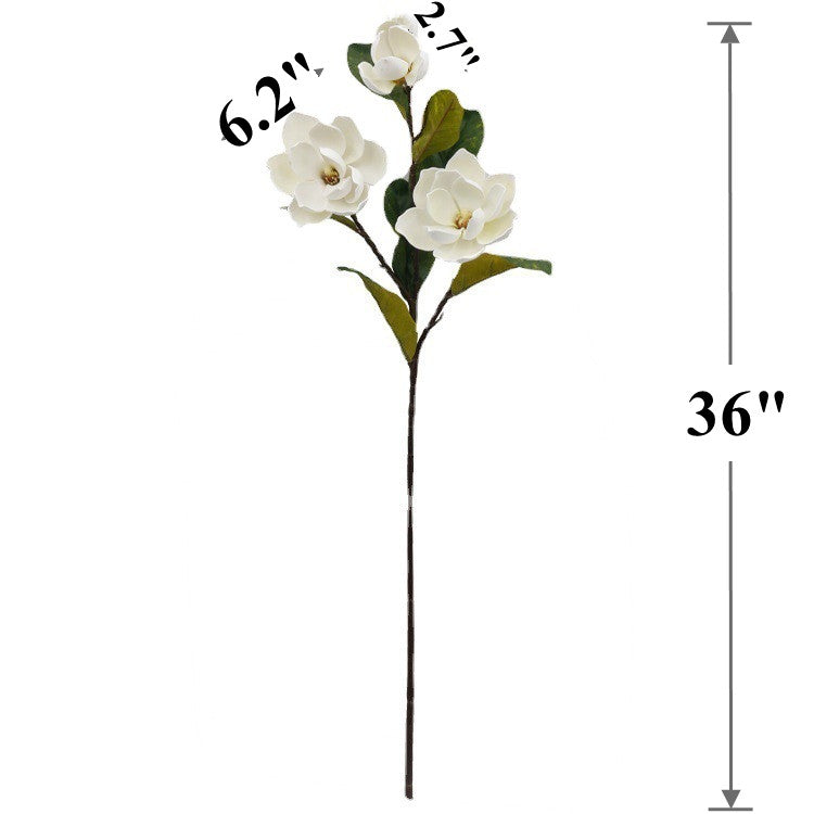 36 Inch Artificial Magnolia Stems 10 Pcs Foam Flowers Bulk Pack