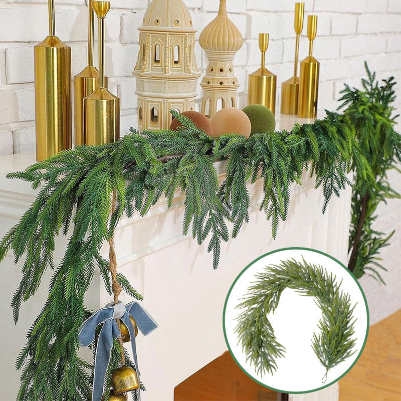 6 Ft Real Touch Norfolk Pine Garland 6ft Lifelike Artificial Greenery for Christmas Decor