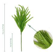 Real Touch Norfolk Pine Stems Branches Spray, 10 Pcs Artificial Greenery, 18 Inch