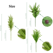 Real Touch Norfolk Pine Stems Branches Spray, 10 Pcs Artificial Greenery, 18 Inch