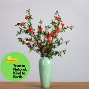 33.4 Inch Real Touch Artificial Pomegranate Silk Flower Stem for Wedding and Home Decor
