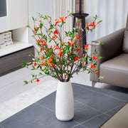 33.4 Inch Real Touch Artificial Pomegranate Silk Flower Stem for Wedding and Home Decor