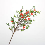 33.4 Inch Real Touch Artificial Pomegranate Silk Flower Stem for Wedding and Home Decor