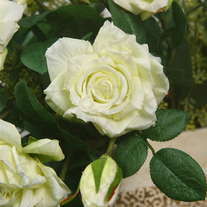 18.5 Inch Artificial Real Touch Rose Spray Branch Bulk Wholesale