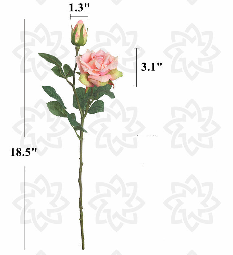 18.5 Inch Artificial Real Touch Rose Spray Branch Bulk Wholesale