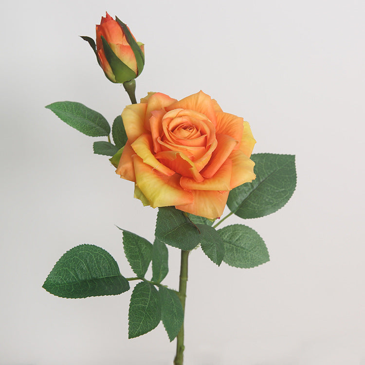 18.5 Inch Artificial Real Touch Rose Spray Branch Bulk Wholesale