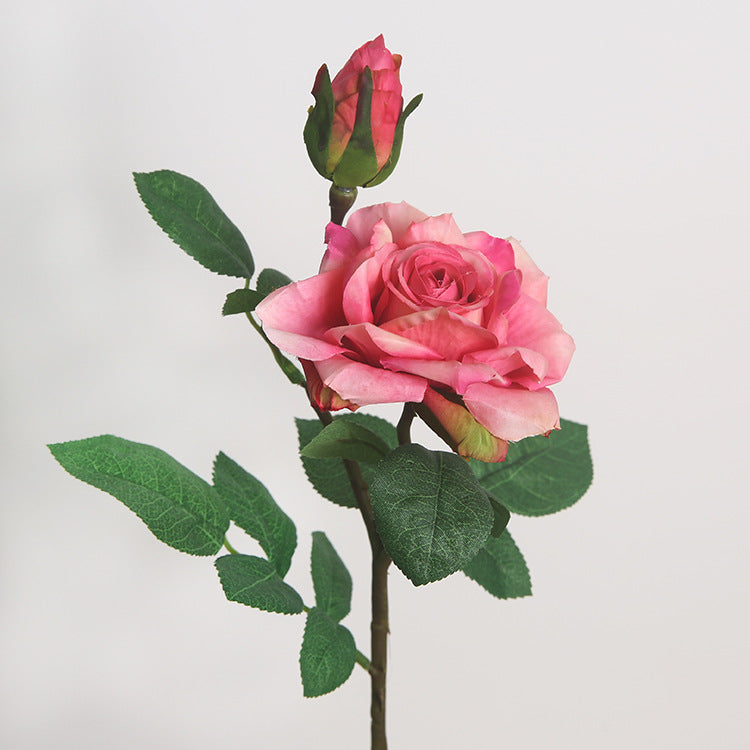 18.5 Inch Artificial Real Touch Rose Spray Branch Bulk Wholesale