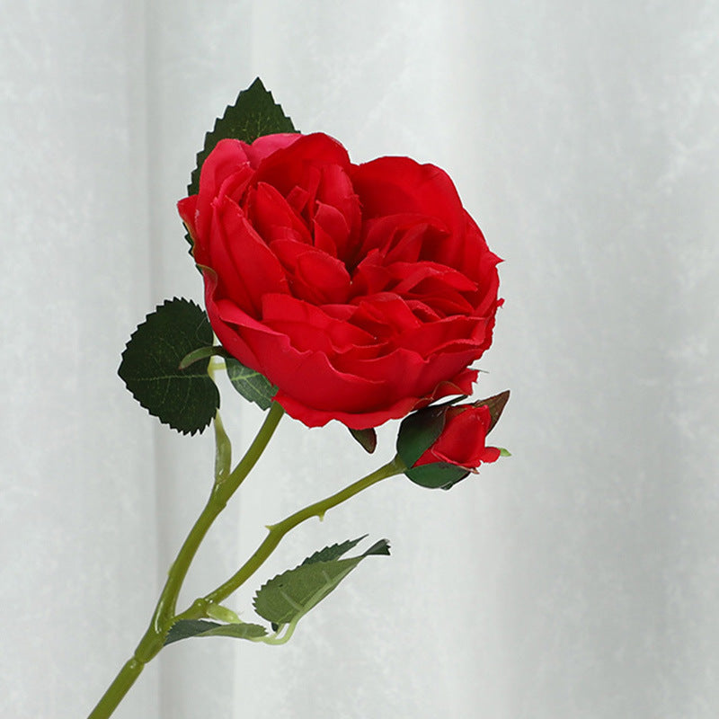 20 Inch Artificial Silk Rose Stems with Buds, 10 Pcs Bulk Wholesale