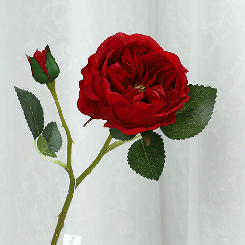20 Inch Artificial Silk Rose Stems with Buds, 10 Pcs Bulk Wholesale