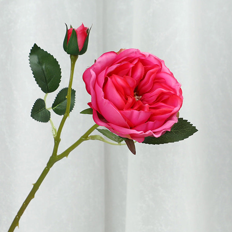 20 Inch Artificial Silk Rose Stems with Buds, 10 Pcs Bulk Wholesale
