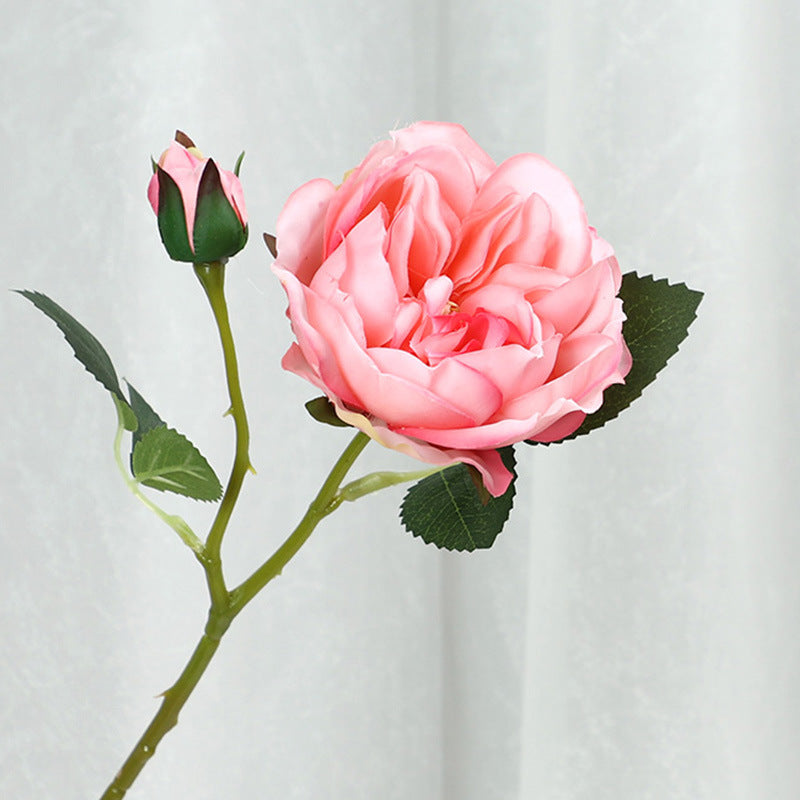 20 Inch Artificial Silk Rose Stems with Buds, 10 Pcs Bulk Wholesale