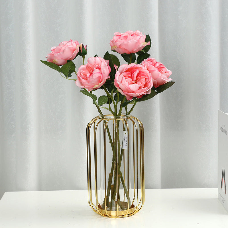 20 Inch Artificial Silk Rose Stems with Buds, 10 Pcs Bulk Wholesale