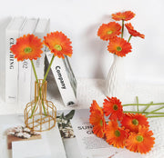11.8 Inch Artificial Gerbera Daisy Stems, 6 Pcs Real Touch PU Flowers with Bendable Stems for Wedding Bouquets and Home Decor