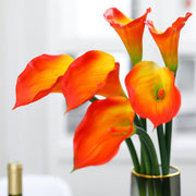 12 Inch 12 Pcs Artificial Real Touch Calla Lily Bouquet – Lifelike Silk Floral Arrangement for Wedding and Home Decor