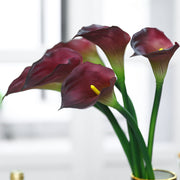 12 Inch 12 Pcs Artificial Real Touch Calla Lily Bouquet – Lifelike Silk Floral Arrangement for Wedding and Home Decor