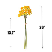 20 Inch Real Touch Daffodil Artificial Flower Stem – Lifelike Silk Floral for Wedding and Home Decor