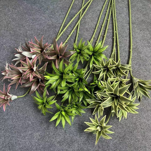 33 Inch Artificial Dracaena Stems Song of India Spray Real Touch 3 Pcs