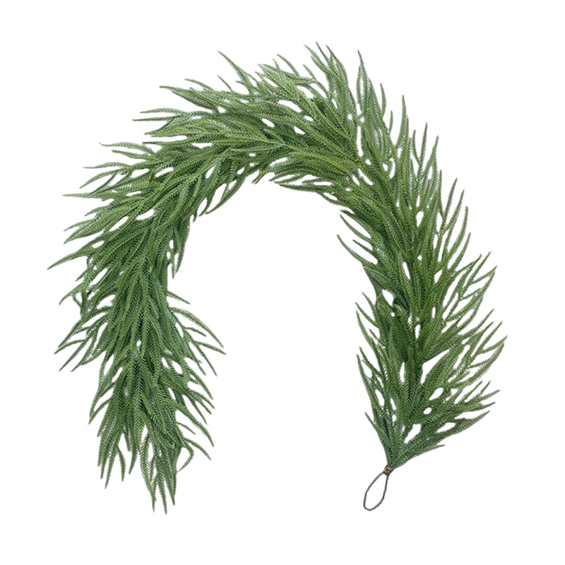 6 Ft Real Touch Norfolk Pine Garland 6ft Lifelike Artificial Greenery for Christmas Decor