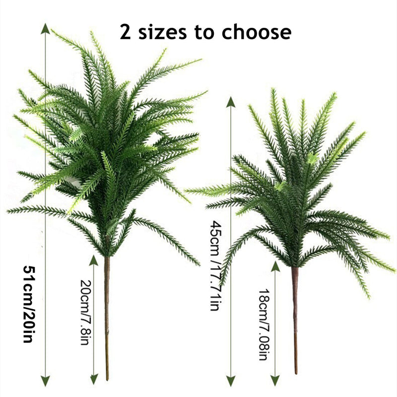 2 Sizes Norfolk Pine Branches Artificial Green Plants Bulk Real Touch Christmas Decor
