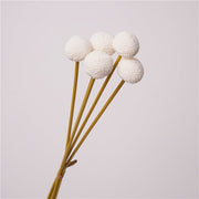 Real Touch Pom Pom Mum Flowers Bouquet, 5 Stems, Artificial Silk Blooms