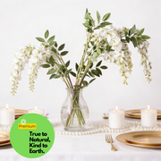 32.6 Inch Real Touch Wisteria Stem - Lifelike Artificial Flower for Wedding and Home Decor