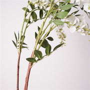 32.6 Inch Real Touch Wisteria Stem - Lifelike Artificial Flower for Wedding and Home Decor
