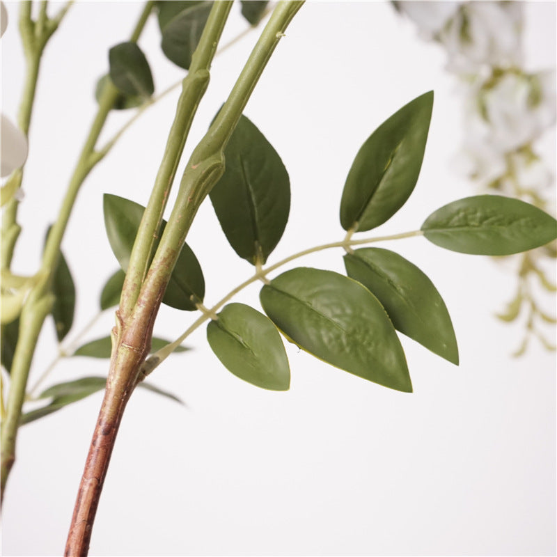 32.6 Inch Real Touch Wisteria Stem - Lifelike Artificial Flower for Wedding and Home Decor