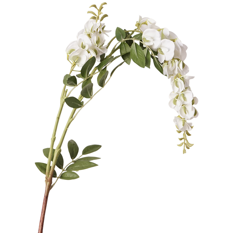 32.6 Inch Real Touch Wisteria Stem - Lifelike Artificial Flower for Wedding and Home Decor