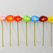 11.8 Inch Artificial Gerbera Daisy Stems, 6 Pcs Real Touch PU Flowers with Bendable Stems for Wedding Bouquets and Home Decor