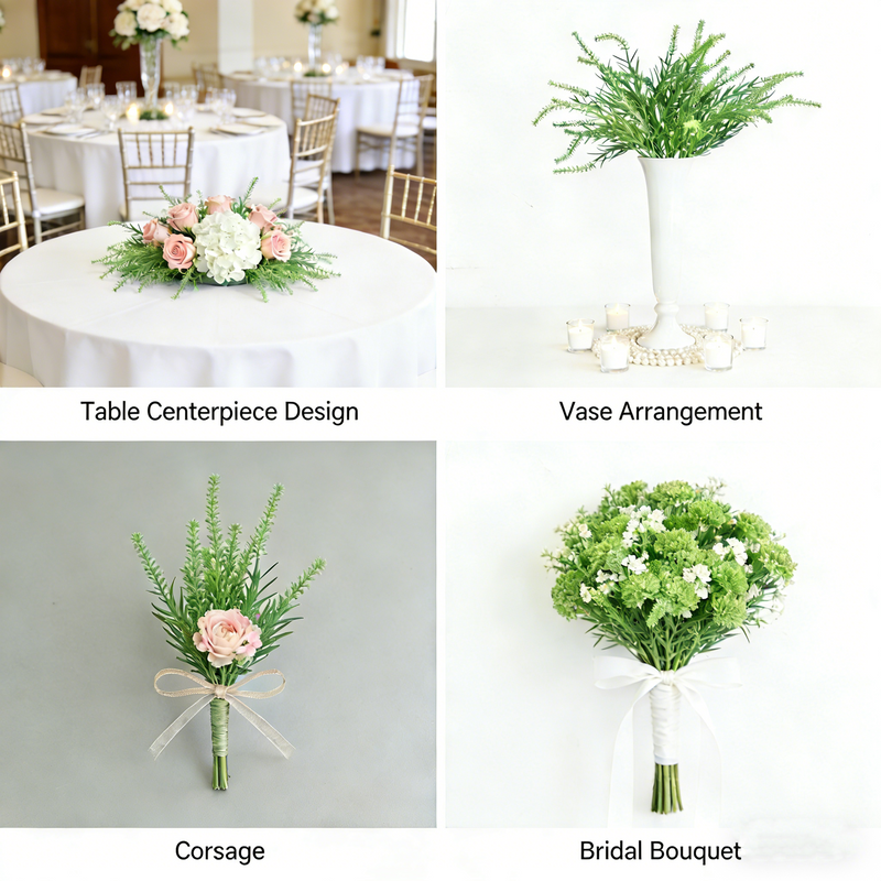 16 Inch Faux Sage Green Plants 10 Pcs Realistic Artificial Greenery for Wedding DIY Decor