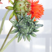 24 Pcs Artificial Silk Artichoke Stems, Autumn Floral Arrangement, Bulk Pack