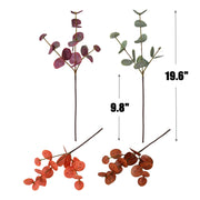 19.6 Inch Real Touch Artificial Eucalyptus Stem – Lifelike Silk Green Foliage for Wedding and Home Decor