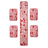 Red Heart Lace Table Runner & Placemat Set - Valentine's Day Wedding Home Decor