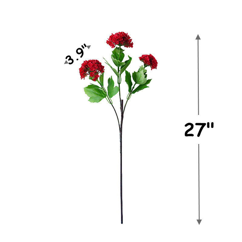 27 Inch Snowball Hydrangea Stems 10 Pcs Artificial Silk Blossom Spray Flowers