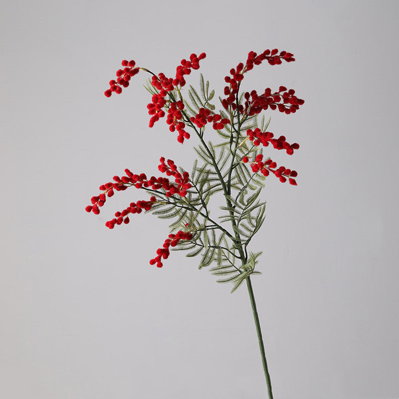 34 Inch Artificial Mimosa Flower Stems Branches Bulk Foliage Long Stems